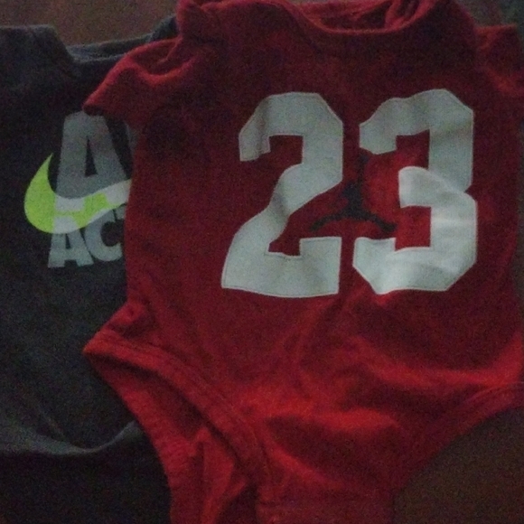 Jordan Other - Jordan & Nike Unisex Baby Onesie Set – Red & Grey Size 3 months